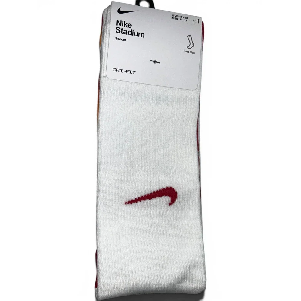 Nike Stadium Galatasaray AS Mens Home Soccer Socks White Orange Maroon DN7621